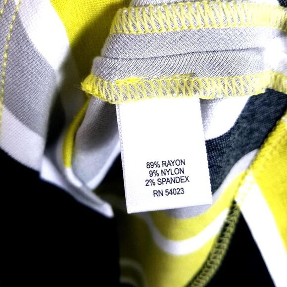 Banana Republic X Milly Lime Navy Chevron Stripe Sleeveless Dress Size 8 - Picture 7 of 7